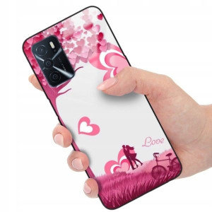 ETUI GLASS do OPPO A16 Miłość Walentynki Top Wzory