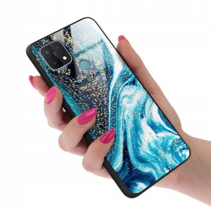 Etui GLASS do OPPO A35 Case Marmurki Letnie Wzory