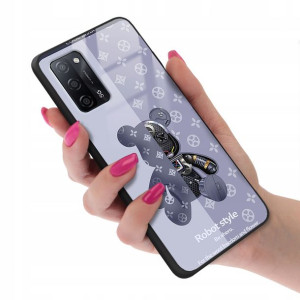 Etui GLASS do OPPO A55 Case Bearbrick Misie Wzory