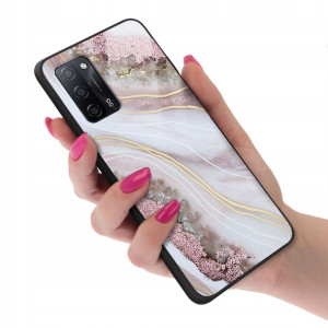 Etui GLASS do OPPO A55 Case Marmurki Letnie Wzory
