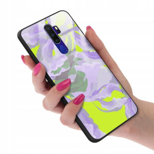 Etui GLASS do OPPO A9 2020 Case Kwiatki Lato Wzory