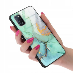 Etui GLASS do OPPO A92 Case Marmurki Letnie Wzory
