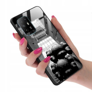 Etui GLASS do OPPO A94 Case Bearbrick Misie Wzory