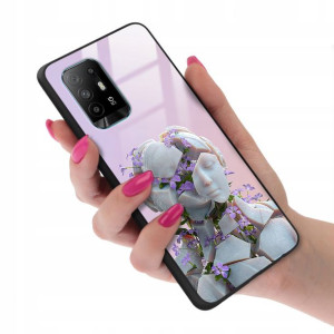 Etui GLASS do OPPO A95 4G Case Biologiczne Wzory