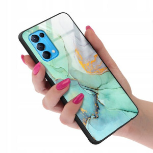 Etui GLASS do OPPO RENO 5 Case Marmurki Top Wzory