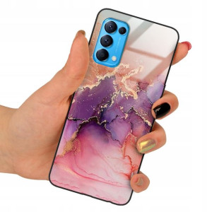 Etui GLASS do OPPO RENO 5 Obudowa Marmurki Wzory