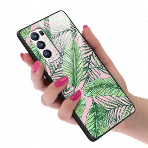 Etui GLASS do OPPO RENO 5 PRO PLUS Kwiatki Wzory