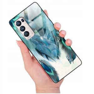 ETUI GLASS do OPPO RENO 5 PRO PLUS Pióra Top Wzory