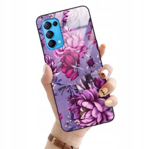 ETUI GLASS do OPPO RENO 5 Top Flower Natura Wzory