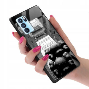 Etui GLASS do OPPO RENO 6 Bearbrick Misie Wzory