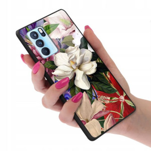 Etui GLASS do OPPO RENO 6 Case Kwiatki Lato Wzory