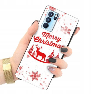 ETUI GLASS do OPPO RENO 6 Christmas Święta Wzory