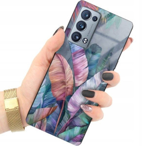 ETUI GLASS do OPPO RENO 6 PRO PLUS Kwieciste Wzory