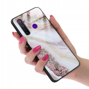 Etui GLASS do REALME 5 PRO Case Marmurki Top Wzory