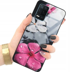 ETUI GLASS do REALME 8 5G Damskie Kwiaty Top Wzory