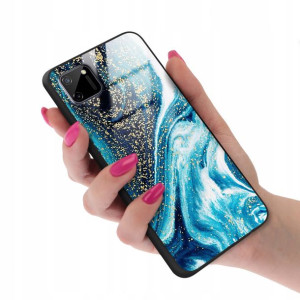 Etui GLASS do REALME C11 Case Marmurki Top Wzory