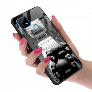 Etui GLASS do REALME C21 Bearbrick Misie Wzory