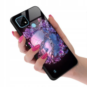 Etui GLASS do REALME C21 Case Biologia Modne Wzory