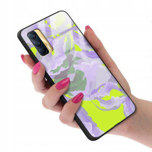 Etui GLASS do REALME V15 Case Kwiatki Lato Wzory