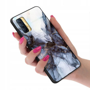 Etui GLASS do REALME V15 Case Marmurki Top Wzory