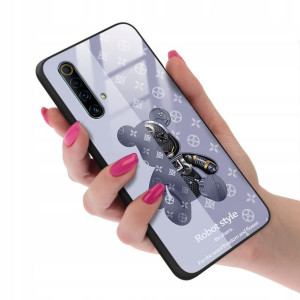 Etui GLASS do REALME X50 5G Bearbrick Misie Wzory