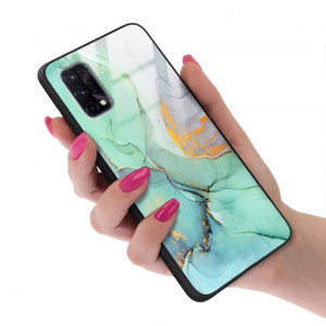 Etui GLASS do REALME X7 Case Marmurki Letnie Wzory