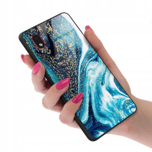 Etui GLASS do SAMSUNG A01 CORE Case Marmurki Wzory