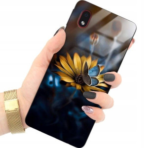 ETUI GLASS do SAMSUNG A01 CORE Kwieciste Top Wzory