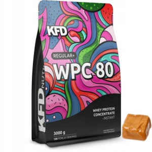 Białko KFD Regular+ WPC 80 3000g Solony Karmel