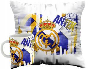 Zestaw Poduszka Kubek Real Madryt Madrid Imię Y5