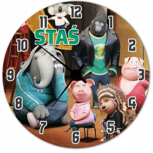 Zegar Ścienny Bajka Sing Netflix Imię Y5
