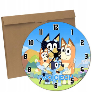 Zegar Ścienny Dla Dzieci Blue Bluey Prezent Y4