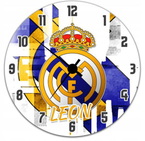 Zegar Ścienny Real Madryt Madrid Imię Y5