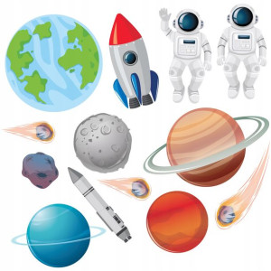 Naklejki Na Ściane Duże Kosmos Astronauta Z2