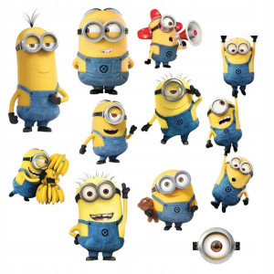 Naklejki Na Ściane Duże Minionki Z2