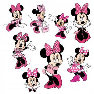 Naklejki Na Ściane Duże Myszka Minnie Disney Z2