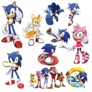 Naklejki Na Ściane Duże Sonic Dekoracja Z2