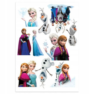 Naklejki Frozen Dekoracje Postacie A4 Z2