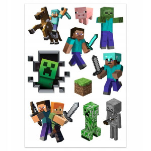 Naklejki Minecraft Dekoracje Postacie A4 Z2
