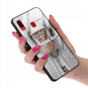 Etui GLASS do SAMSUNG A20 Bearbrick Misie Wzory
