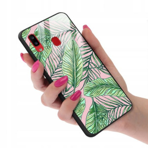Etui GLASS do SAMSUNG A20 Case Kwiatki Lato Wzory