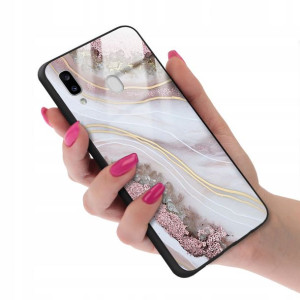Etui GLASS do SAMSUNG A20e Case Marmurki Top Wzory