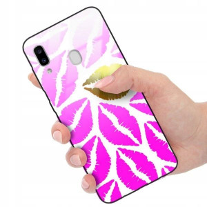 ETUI GLASS do SAMSUNG A20e Miłość Walentynki Wzory