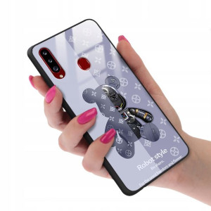 Etui GLASS do SAMSUNG A20S Bearbrick Misie Wzory