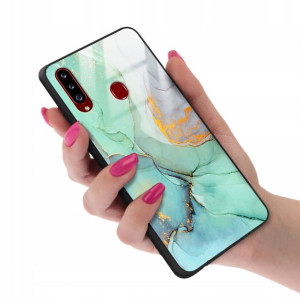 Etui GLASS do SAMSUNG A20S Case Marmurki Top Wzory