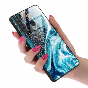 Etui GLASS do SAMSUNG A21 Case Marmurki Top Wzory