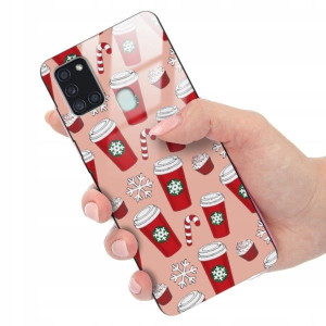 ETUI GLASS do SAMSUNG A21S Święta Christmas Wzory