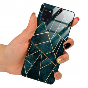 Etui GLASS do SAMSUNG A31 Obudowa Marmurki Wzory
