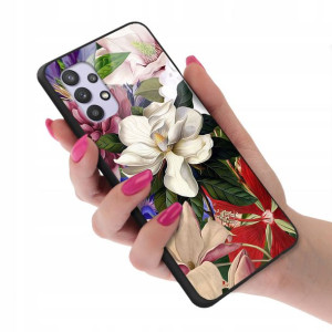 Etui GLASS do SAMSUNG A32 5G Case Kwiaty Top Wzory