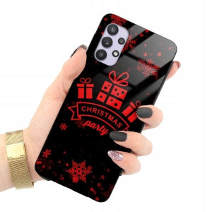 ETUI GLASS do SAMSUNG A32 Christmas Święta Wzory